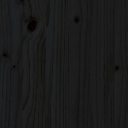 sengeramme 140x190 cm massivt træ sort