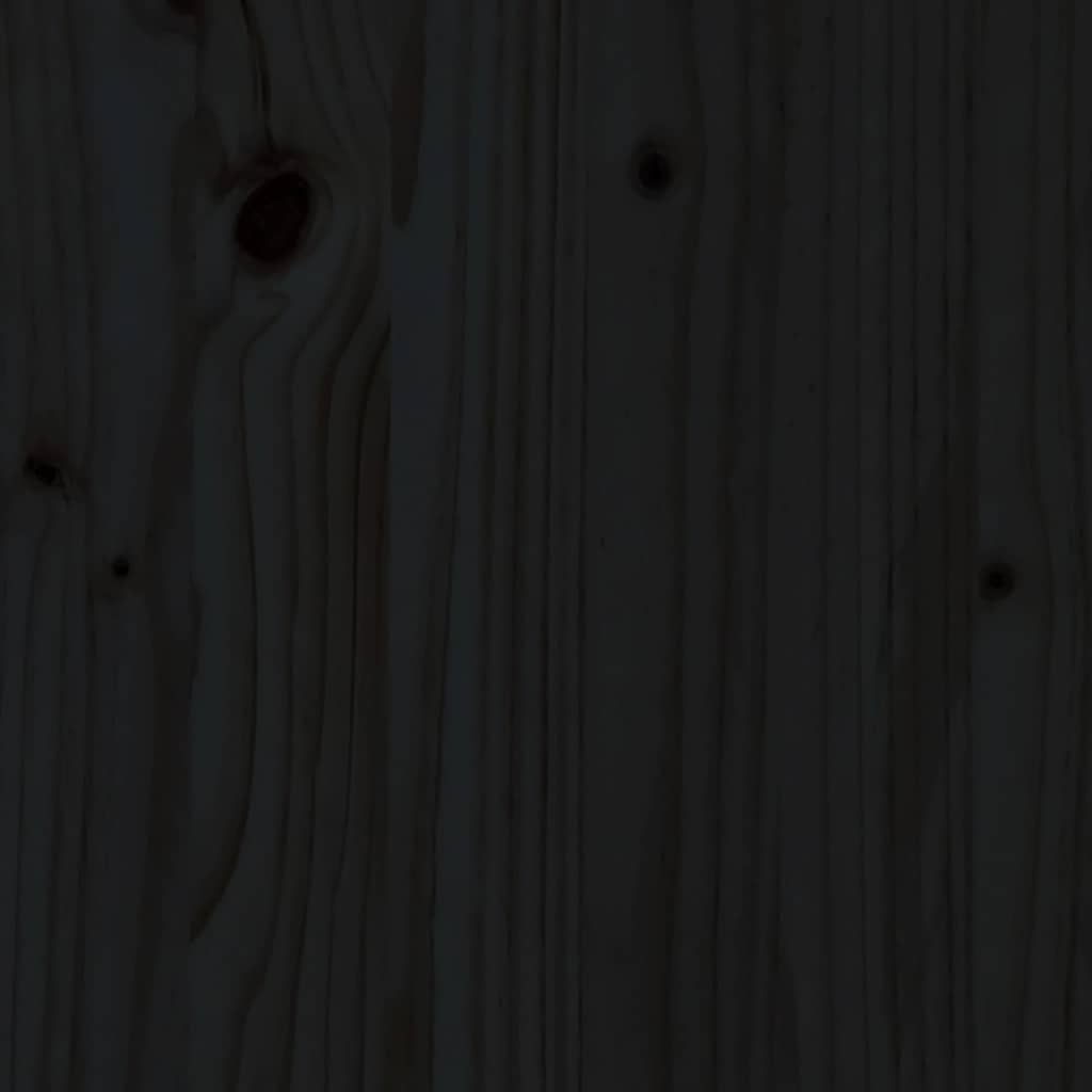 sengeramme 140x190 cm massivt træ sort