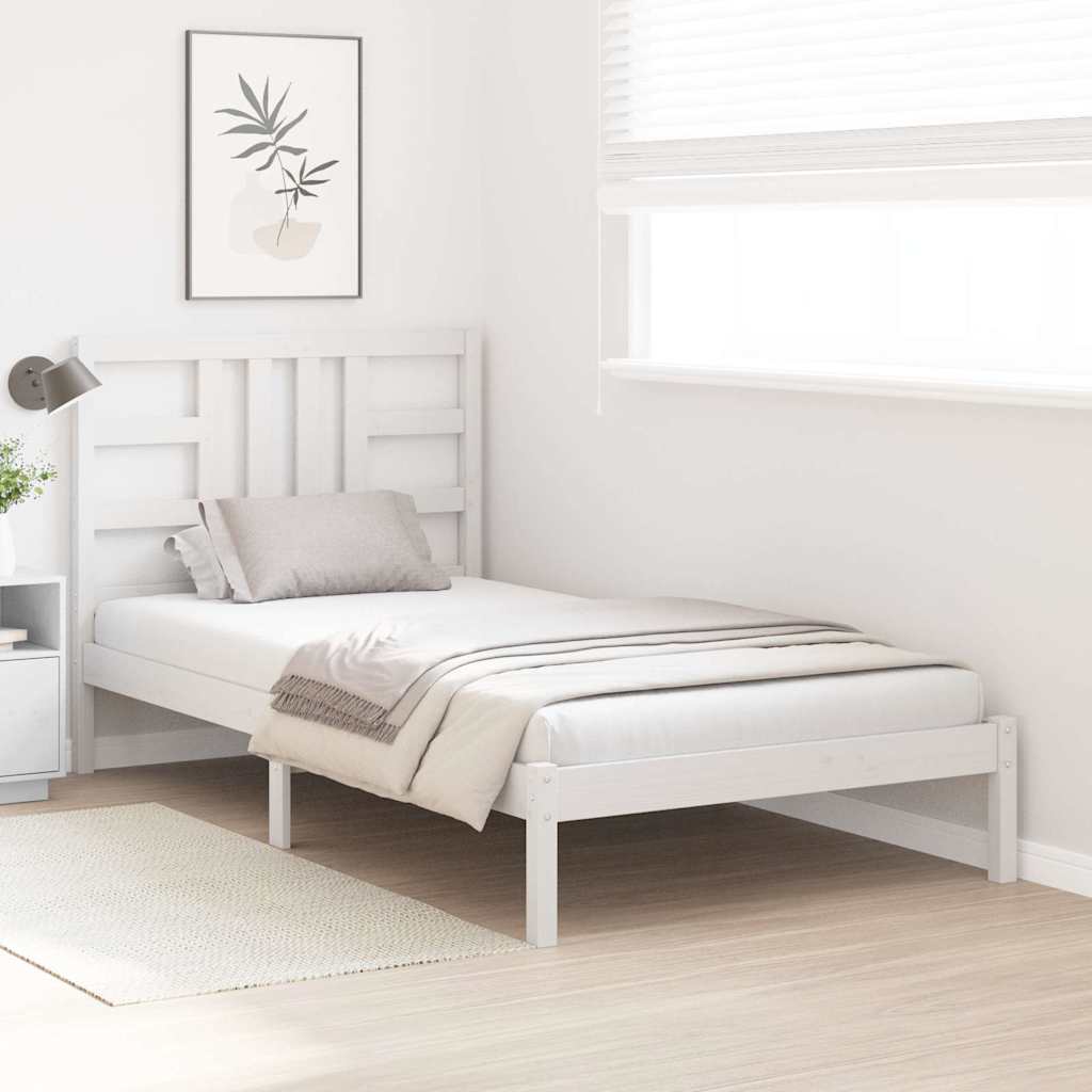 sengeramme 100x200 cm massivt træ hvid