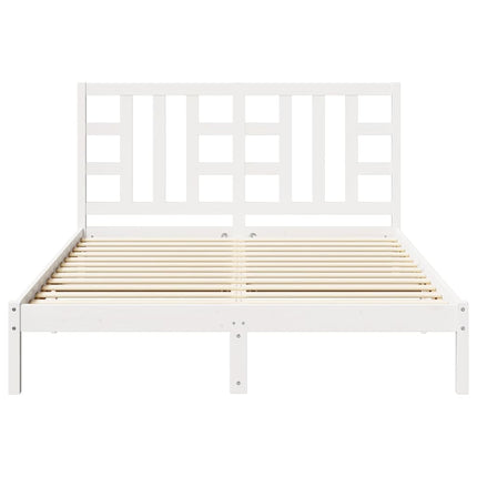sengeramme 150x200 cm King Size massivt fyrretræ hvid