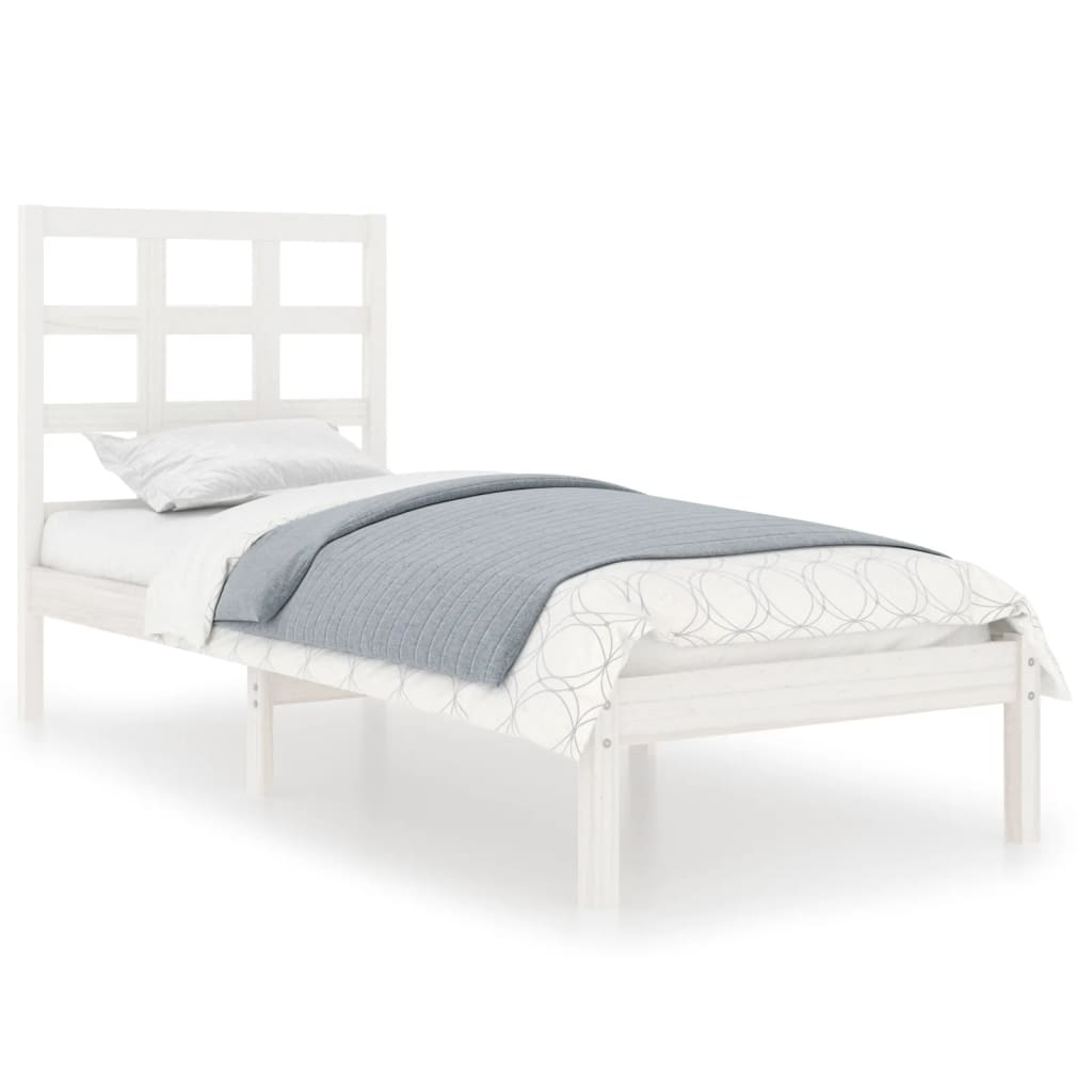 sengeramme 75x190 cm Small Single massivt træ hvid