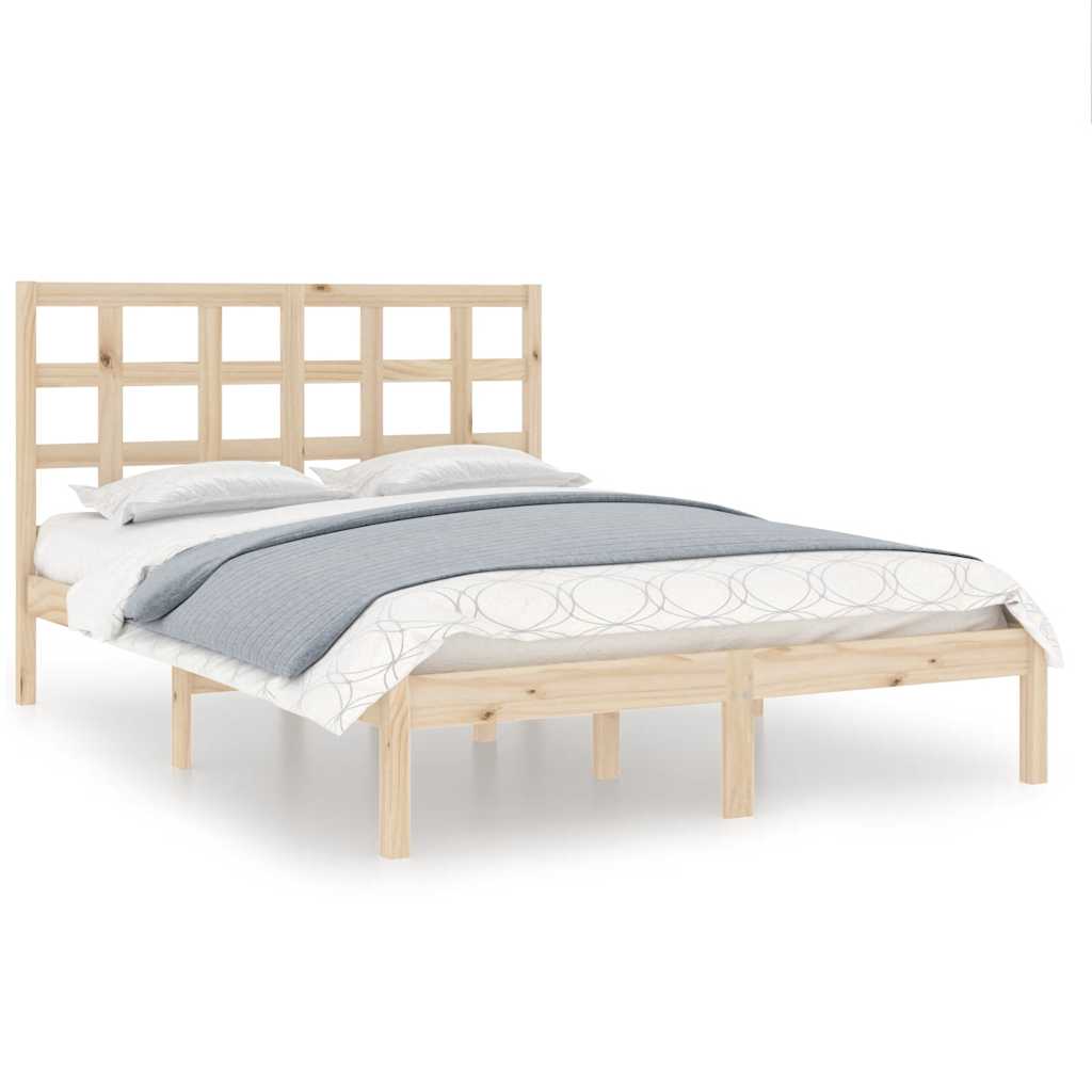 sengeramme 135x190 cm massivt træ