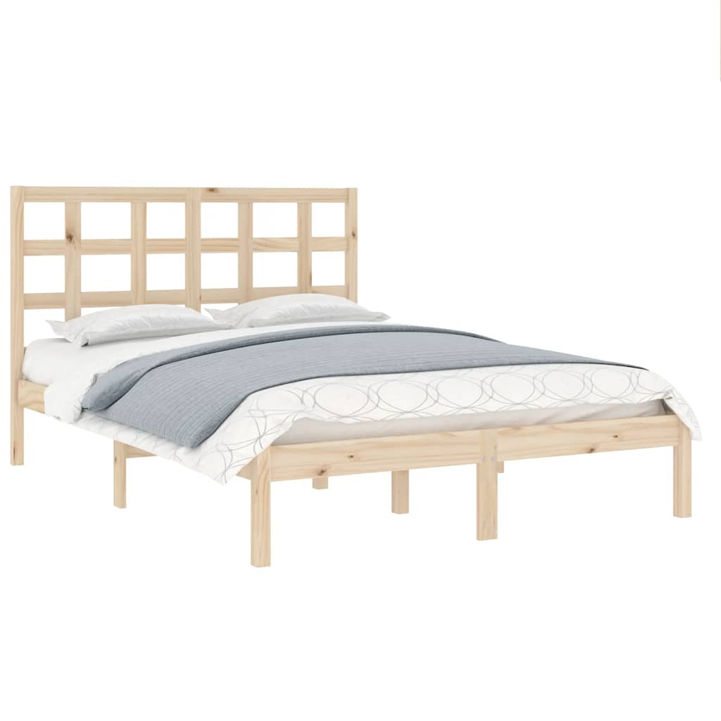 sengeramme 135x190 cm massivt træ