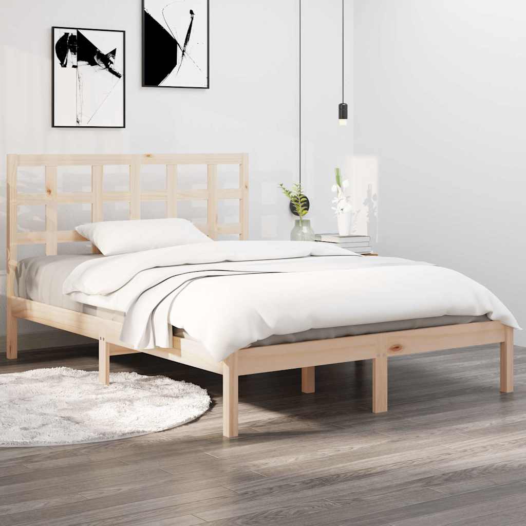 sengeramme 135x190 cm massivt træ