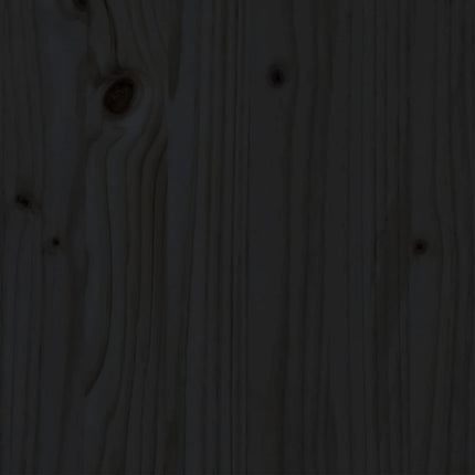 sengeramme 140x190 cm massivt træ sort
