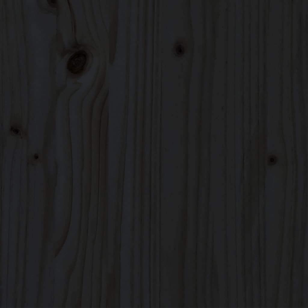 sengeramme 140x190 cm massivt træ sort