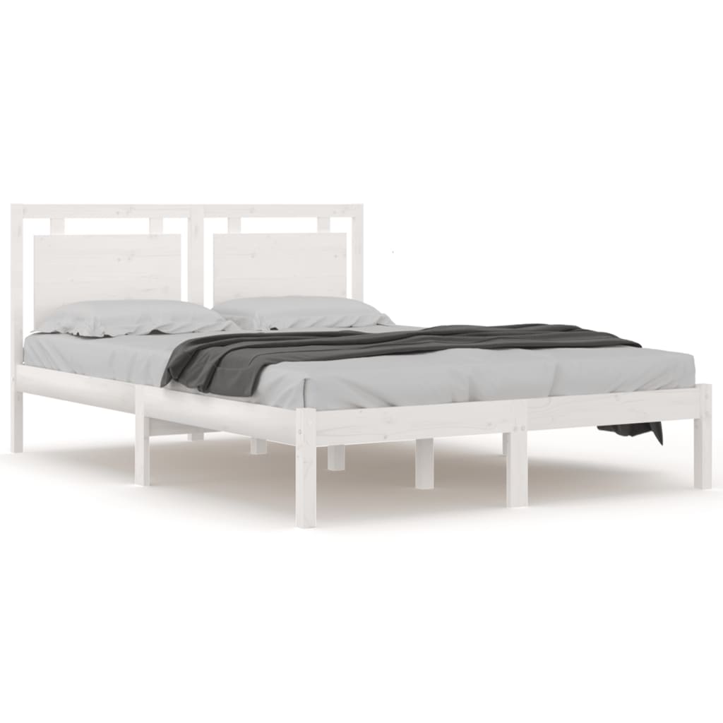 sengeramme 120x200 cm massivt træ hvid