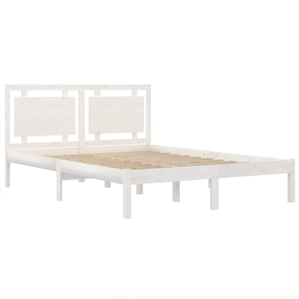 sengeramme 120x200 cm massivt træ hvid