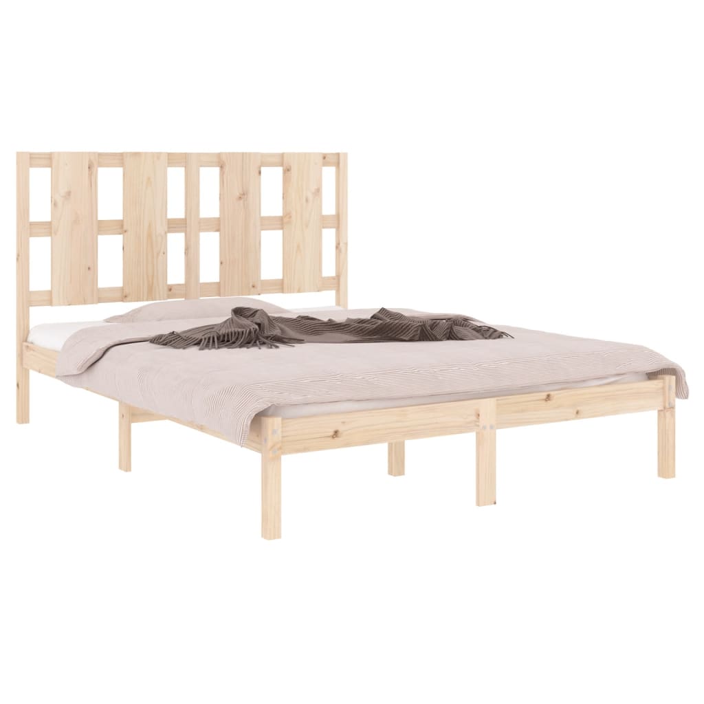 sengeramme 135x190 cm massivt træ