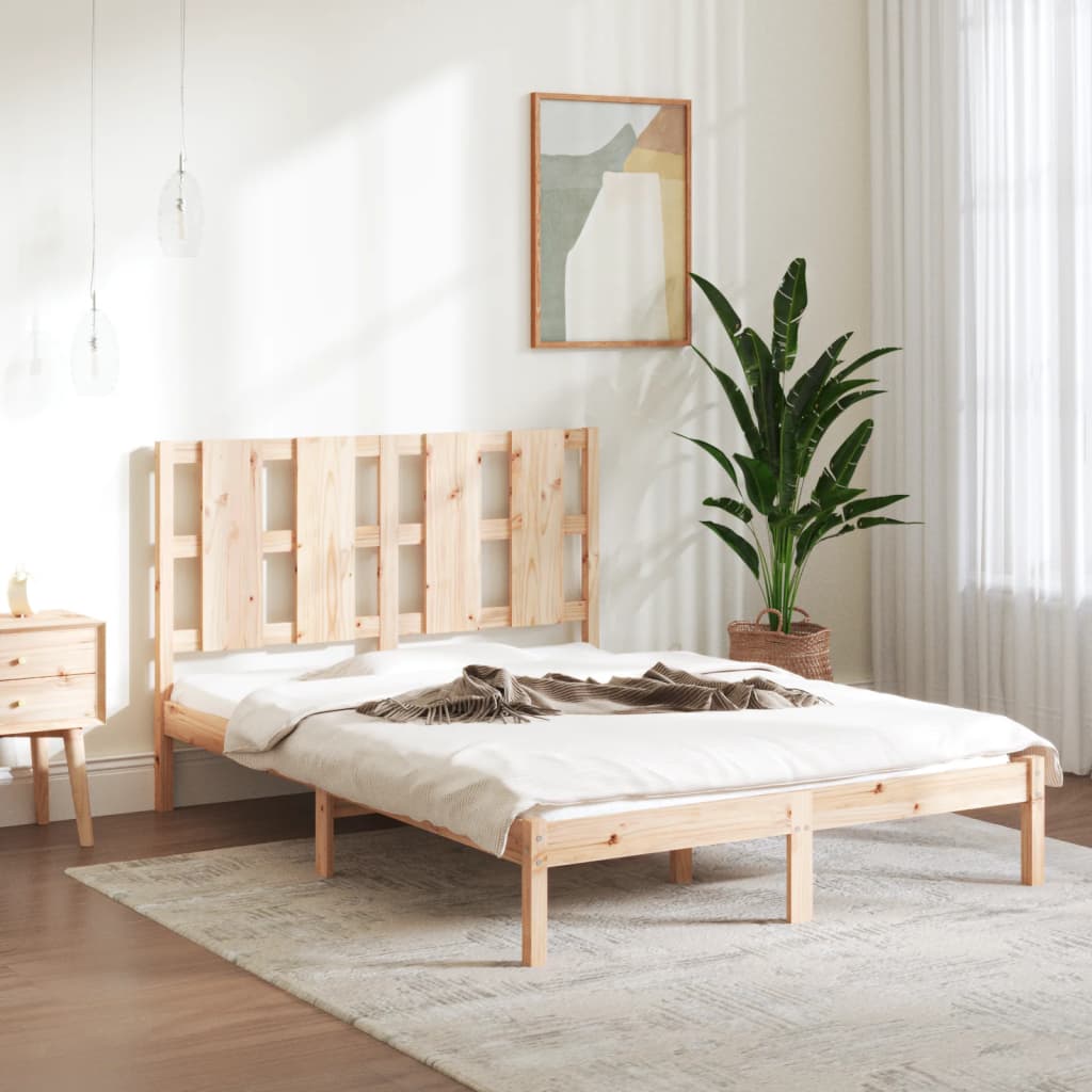 sengeramme 135x190 cm massivt træ