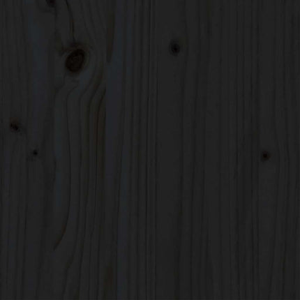 sengeramme 140x190 cm massivt fyrretræ sort