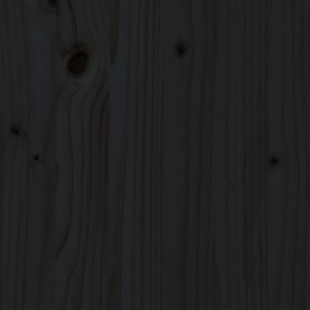 sengeramme 140x190 cm massivt fyrretræ sort