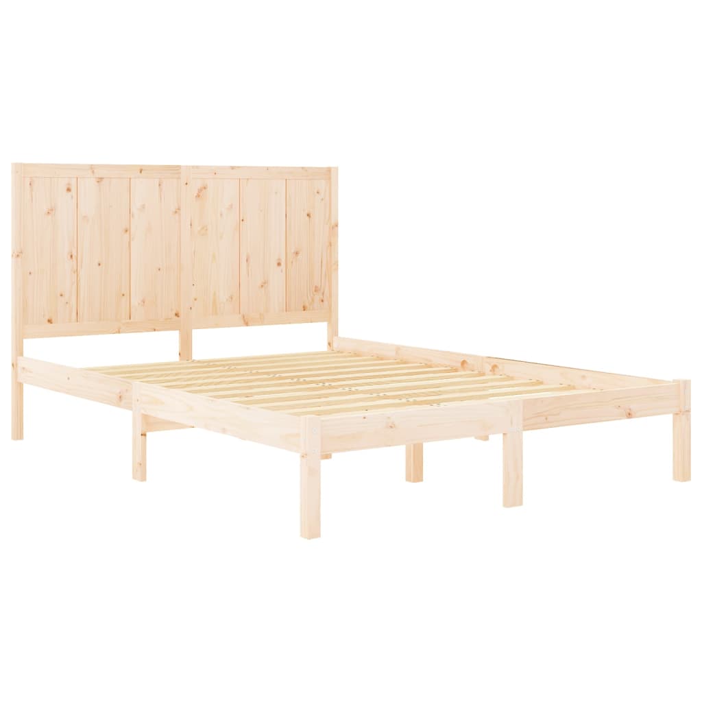 sengeramme uden madras 120x190 cm massivt fyrretræ