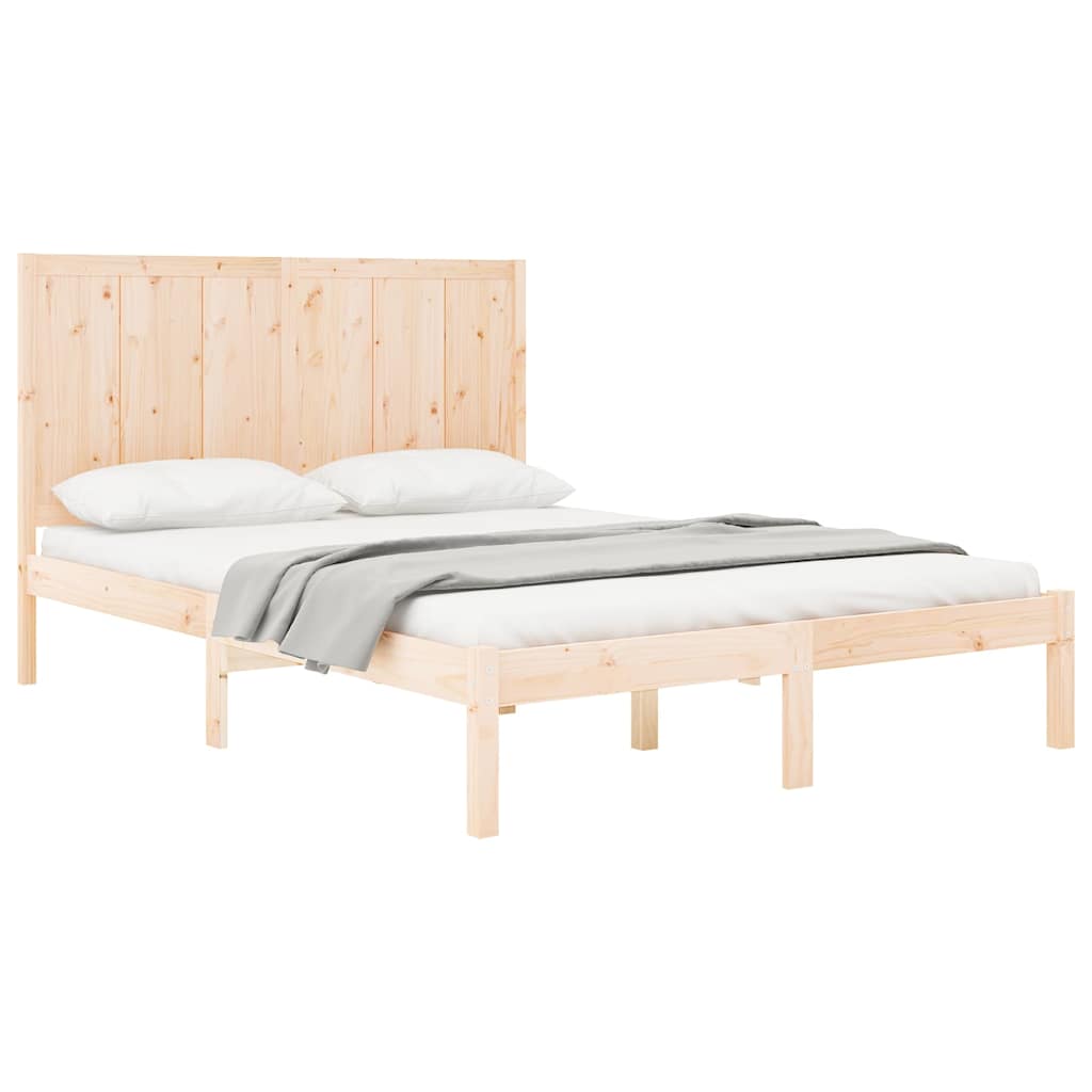 sengeramme uden madras 120x200 cm massivt fyrretræ