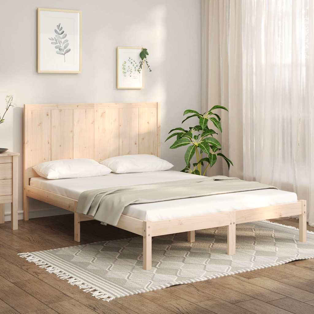 sengeramme uden madras 120x200 cm massivt fyrretræ
