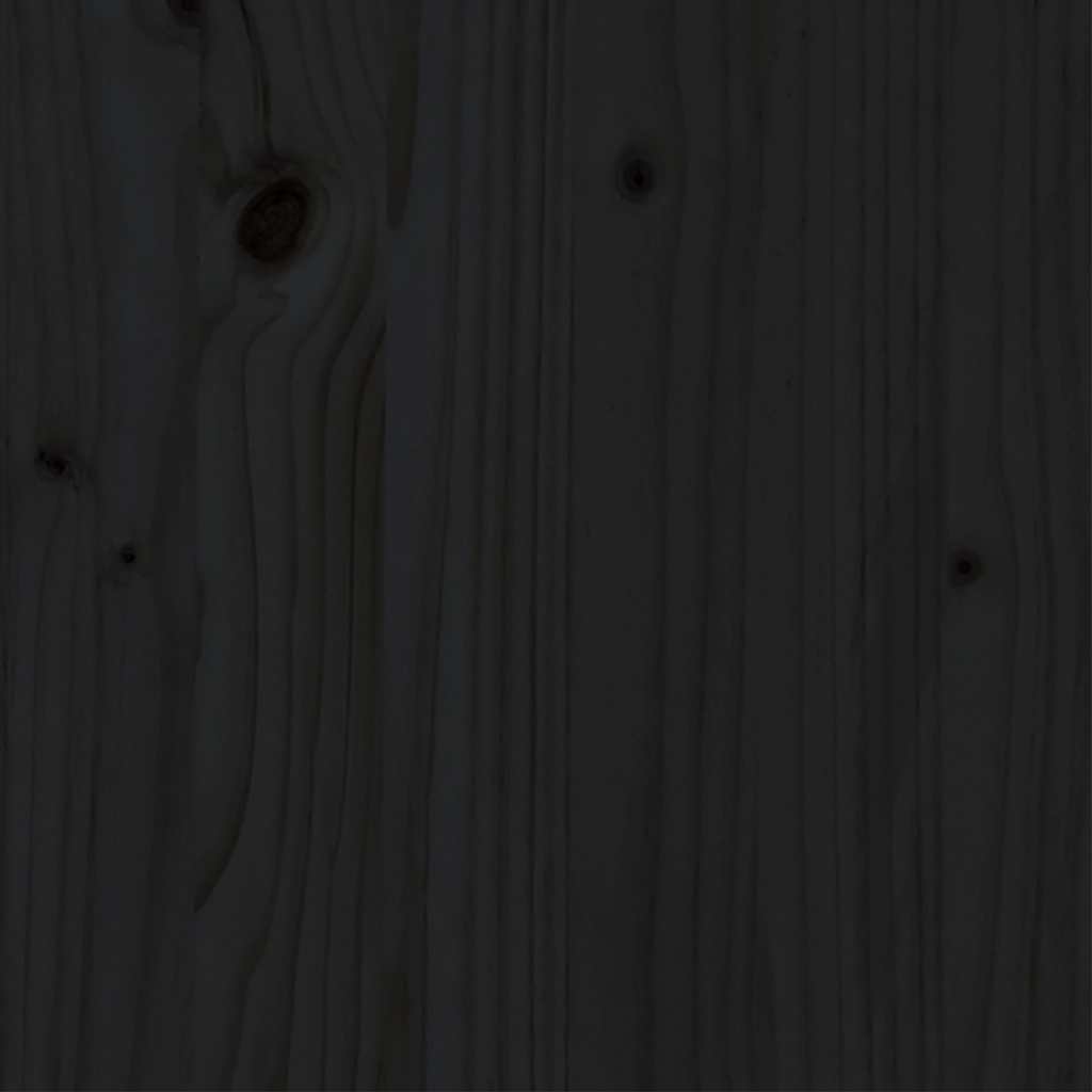 sengeramme 75x190 cm Small Single massivt træ sort