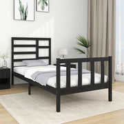 sengeramme 75x190 cm Small Single massivt træ sort