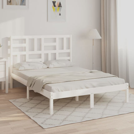 sengeramme 140x190 cm massivt træ hvid