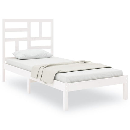 sengeramme 90x200 cm massivt træ hvid