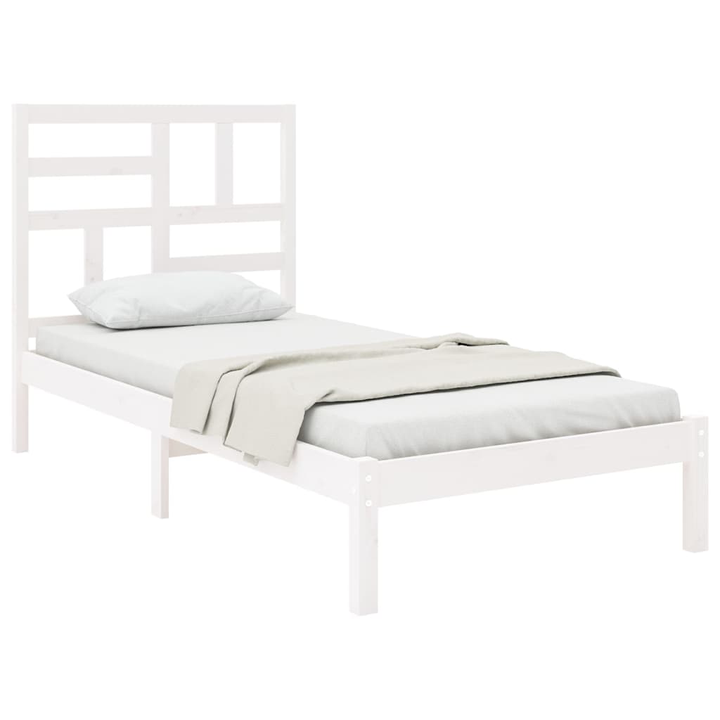 sengeramme 100x200 cm massivt træ hvid