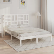 sengeramme 150x200 cm King Size massivt fyrretræ hvid