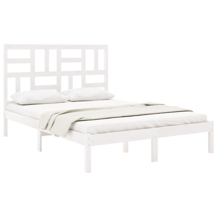 sengeramme 160x200 cm massivt træ hvid