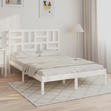 sengeramme 160x200 cm massivt træ hvid