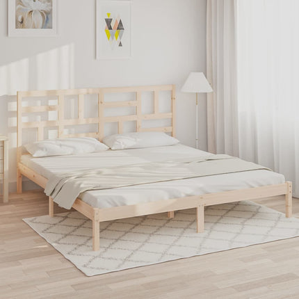 sengeramme uden madras 200x200 cm massivt træ