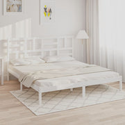 sengeramme 200x200 cm massivt træ hvid