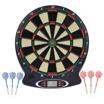 elektronisk dartskive med dartpile polypropylen sort