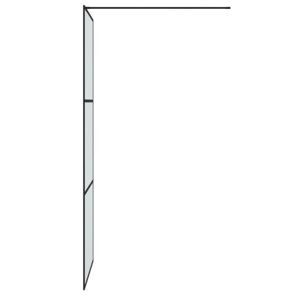brusevæg 80x195 cm matteret sikkerhedsglas sort