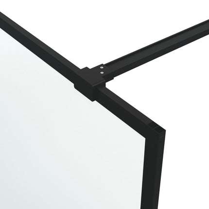 brusevæg 80x195 cm matteret sikkerhedsglas sort