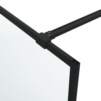 brusevæg 90x195 cm matteret sikkerhedsglas sort