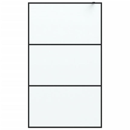 brusevæg 115x195 cm matteret sikkerhedsglas sort