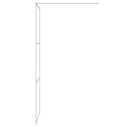brusevæg 80x195 cm klart sikkerhedsglas sølvfarvet