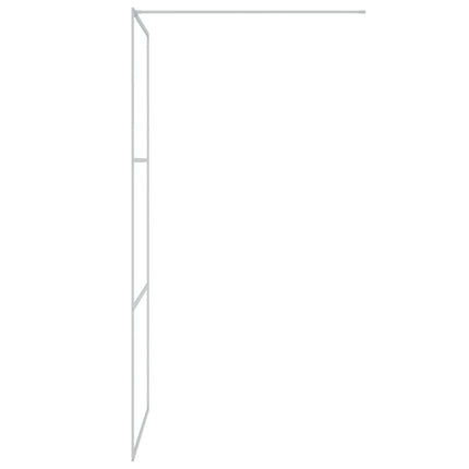 brusevæg 90x195 cm klart sikkerhedsglas sølvfarvet