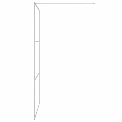 brusevæg 115x195 cm klart sikkerhedsglas sølvfarvet