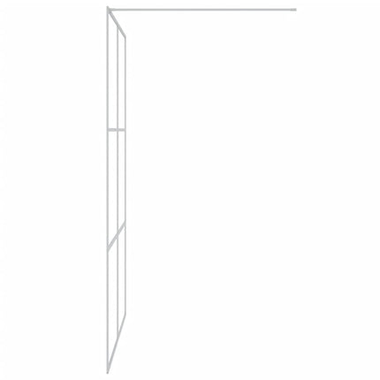 brusevæg 140x195 cm klart sikkerhedsglas sølvfarvet