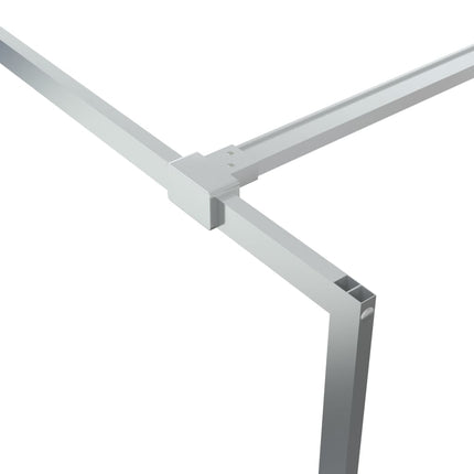 brusevæg 140x195 cm klart sikkerhedsglas sølvfarvet
