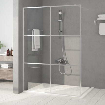 brusevæg 140x195 cm klart sikkerhedsglas sølvfarvet