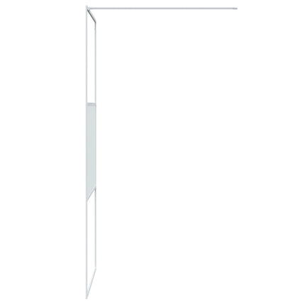 brusevæg 80x195 cm klart sikkerhedsglas hvid