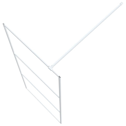 brusevæg 80x195 cm klart sikkerhedsglas hvid