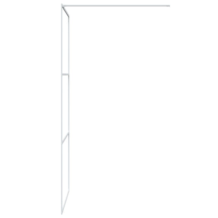brusevæg 90x195 cm klart sikkerhedsglas hvid