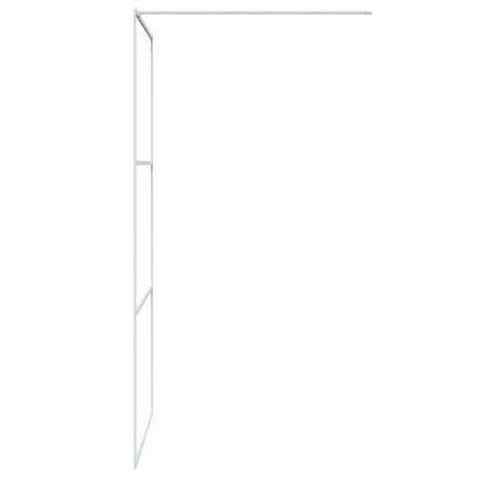 brusevæg 100x195 cm klart sikkerhedsglas hvid