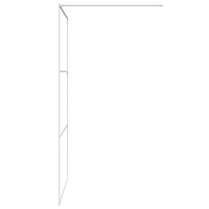 brusevæg 115x195 cm klart sikkerhedsglas hvid