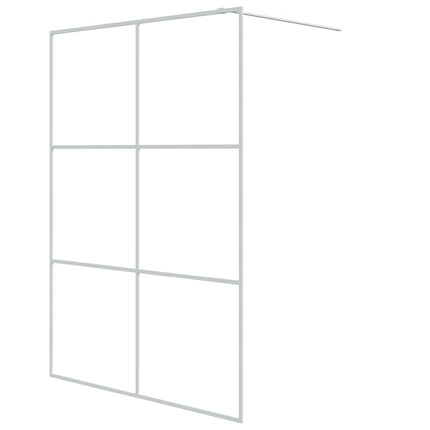 brusevæg 140x195 cm klart sikkerhedsglas hvid