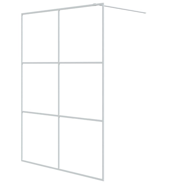 brusevæg 140x195 cm klart sikkerhedsglas hvid