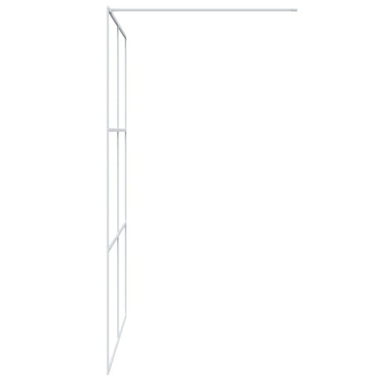 brusevæg 140x195 cm klart sikkerhedsglas hvid