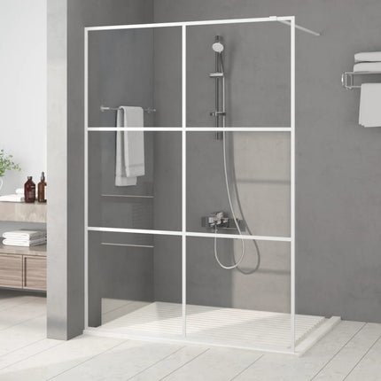 brusevæg 140x195 cm klart sikkerhedsglas hvid