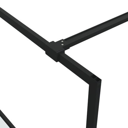 brusevæg 80x195 cm halvmatteret sikkerhedsglas sort
